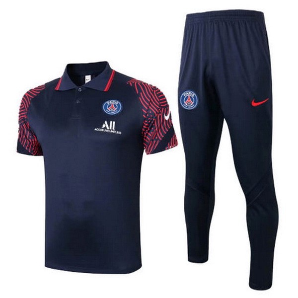 Polo Komplett Set Paris Saint Germain 2020-21 Schwarz Rote